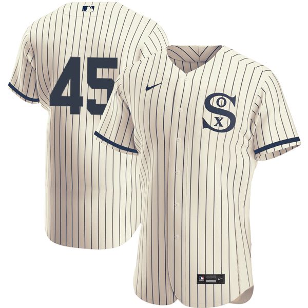 Men's Chicago White Sox #45 Michael Jordan 2021 Cream/Navy Field of Dreams Flex Base Stitched Jersey